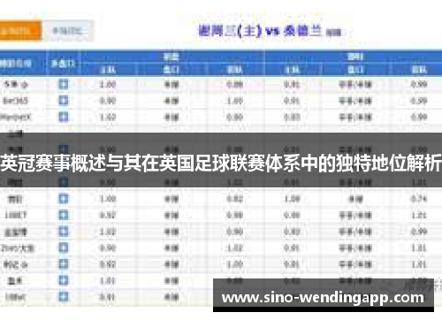 英冠赛事概述与其在英国足球联赛体系中的独特地位解析